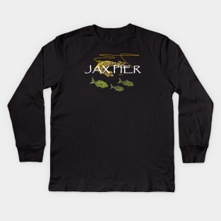 JAX Pier Jacksonville Beach FL. Fishing Kids Long Sleeve T-Shirt